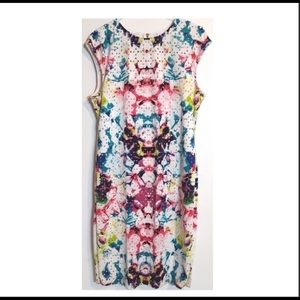 Bisou Bisou eyelet watercolor sleeveless dress 16